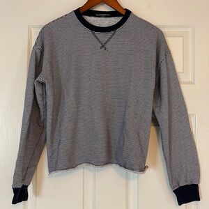 Brandy Melville Cropped Striped Sweatshirt